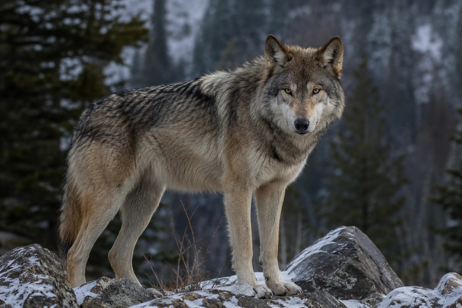 Wolf in the wild