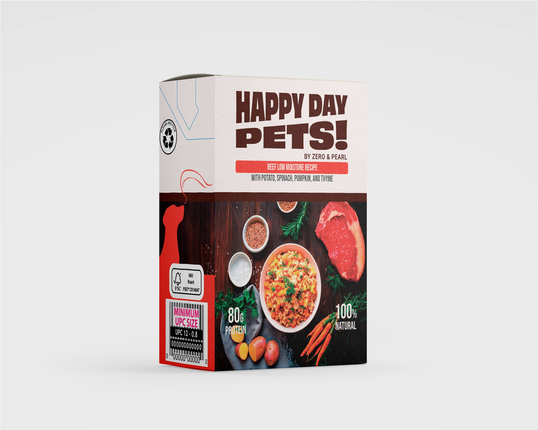 Happy Day Pets beef treats packaging