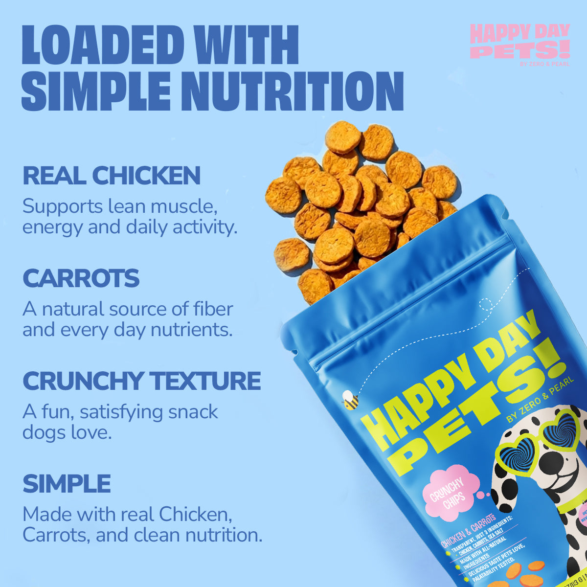 Chicken & Carrot Chips | Happy Day Pets