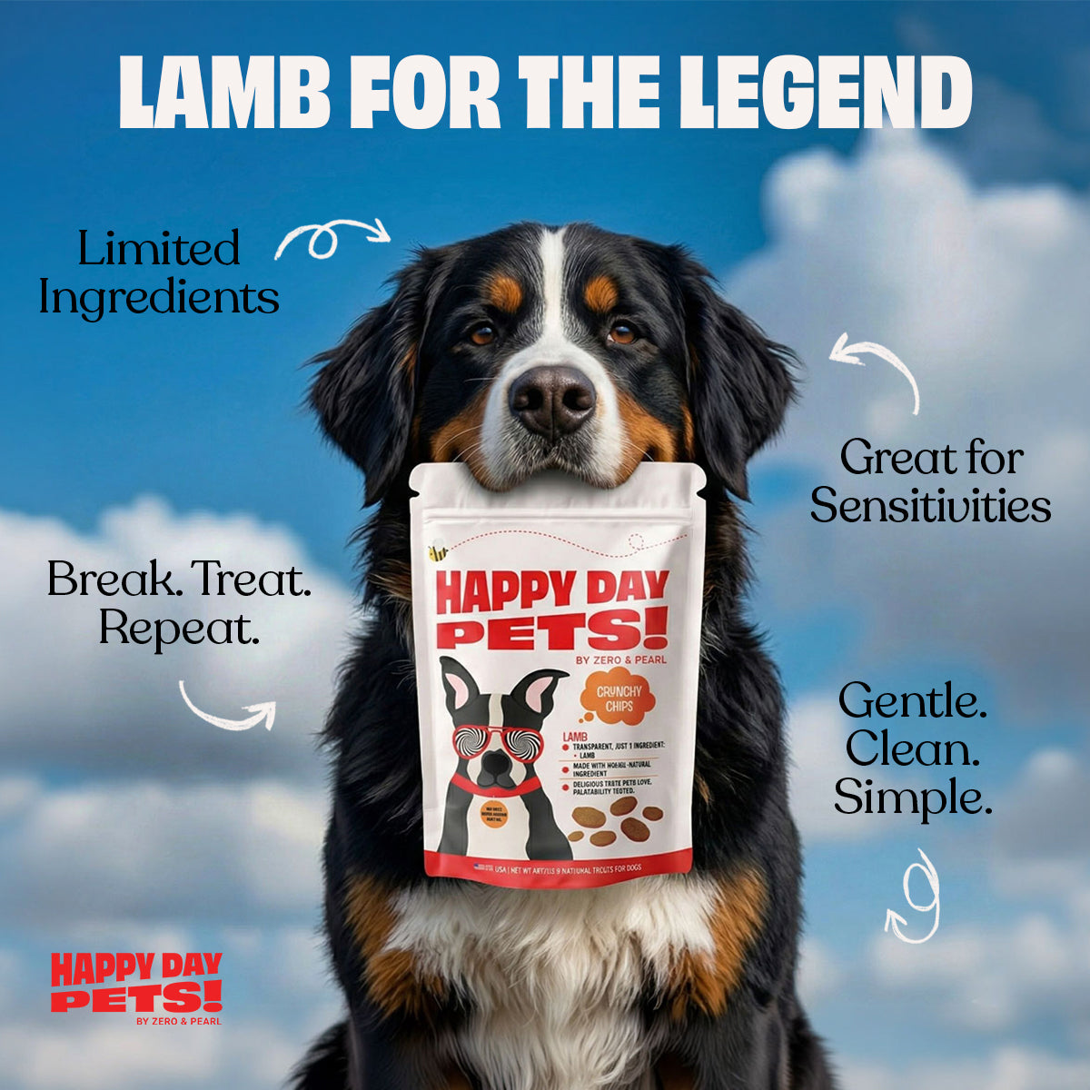 Lamb Chips single-ingredient dog treats – Happy Day Pets, photo 4