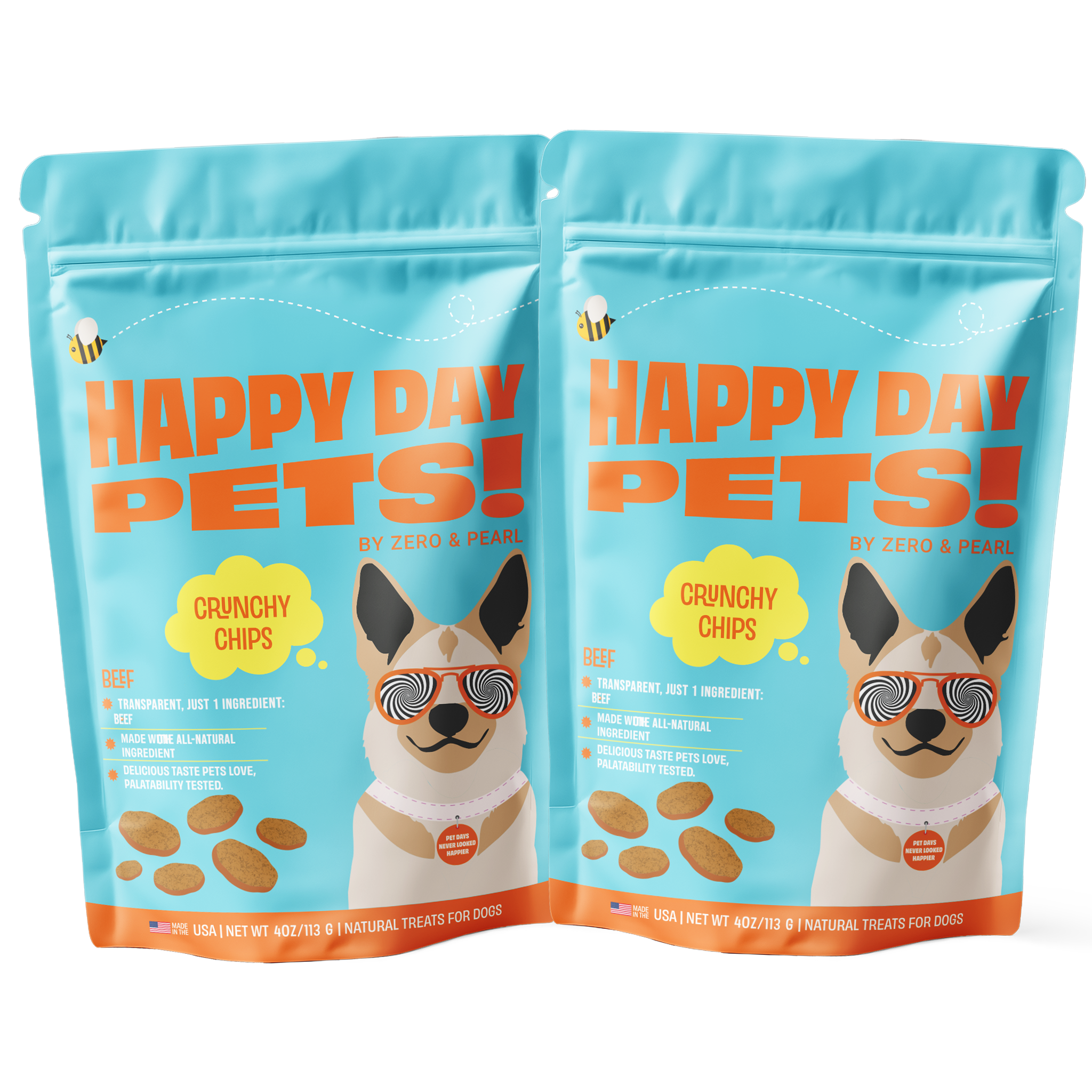 Beef Chips single-ingredient dog treats – Happy Day Pets, photo 2