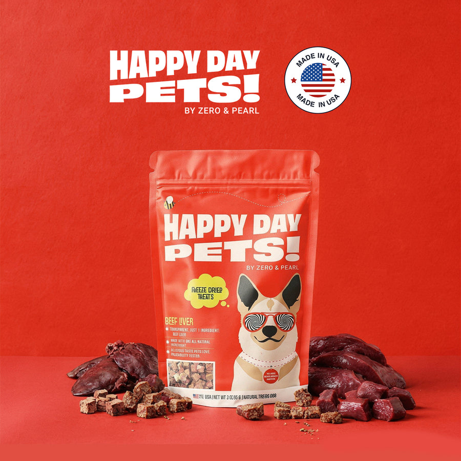 Happy Day Pets dog treat bundle, bag lineup
