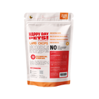 Happy Day Pets Lamb Chips, back of bag with ingredients