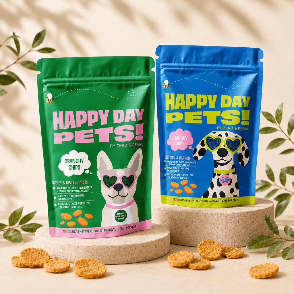Poultry Pack – Chicken & Turkey chips dog treat bundle, Happy Day Pets