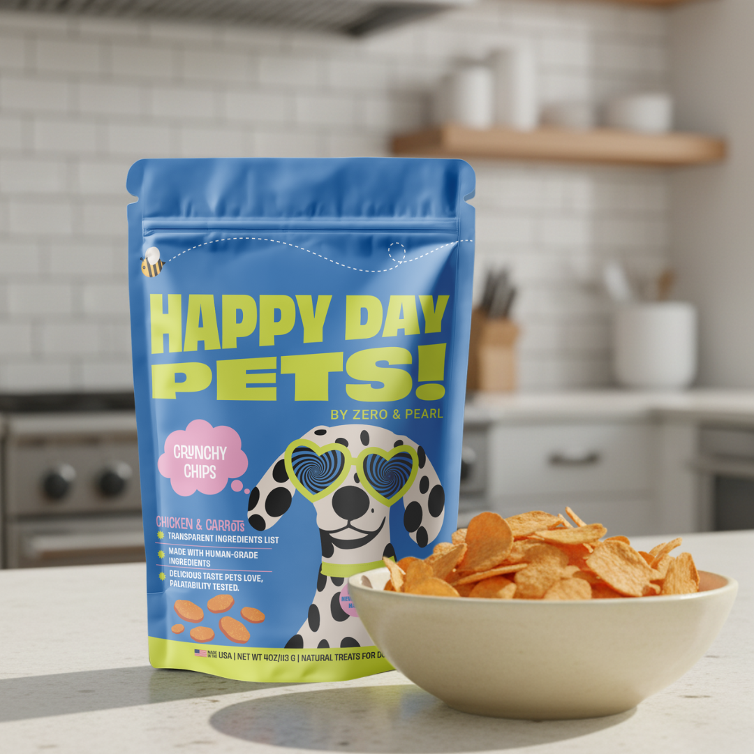Chicken & Carrot Chips – Happy Day Pets dog treats, product photo